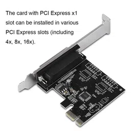 wendry PCI-E Parallel,PCIE to Parallel Port Card Print Port LPT PCI-E LPT Printer Card Adapter DB25,for Windows for MAC for Linux,Printer Converter Adapter Controller image 4