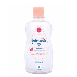 Johnson's Non-Sticky Baby Oil with Vitamin E for Easy Spread and Massage (Clear, 500ml) image 1