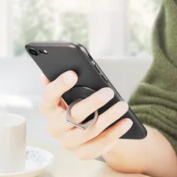 bowiemall Mobile Holder Ring, Cell Phone Ring Holder 360°Rotation Finger Ring Stand, Cell Phone Kickstand Compatible with Most of Phones, Tablet and Case, (1PCS Black) image 2