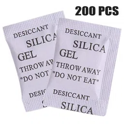 saycker 200 Pcs Food Grade Security Silica Gel Desiccant Pack Moisture Absorber Dehumidifier (Size:200 pcs) image 5