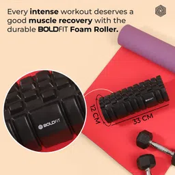 Boldfit Foam Roller for Back Pain, Deep Tissue Massage and Body Pain High Density Foam Roller for Exercise in Gym, Home Back Roller for Muscle Recovery Massage Roller for Stretching, Fitness-( 33cmPro White core ) image 4