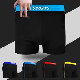 baby & sons Swimwear Swimming Shorts Trunk for Men & Women 2XL 26-30 Waist Size Black image 2