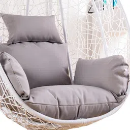 generic KYNE Cushion for Hanging Basket Swing Chair for Outdoor Egg Swing Chair Garden Swing, Seat Padded Pillow Polyester Designer Cushion (Grey Sofa 2) image 1