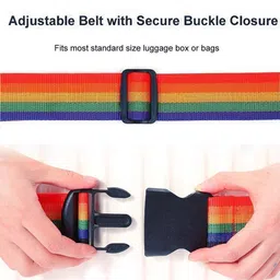 SEVIA Nylon Adjustable Suitcase Luggage Strap Travel Baggage Tie Down Belt Lock (Multicolour, 5 x 180 cm) image 5