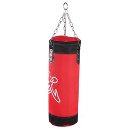 167 Empty Training Boxing Sandbag, Empty Punching Bag Hanging Kick Sandbag, Karate Training Boxing Fight Sandbag, with Zipper, for Exercise(Red, 60cm/23.6in) image 2