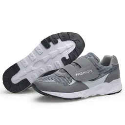 leader show Women's Casual Flats Non-Slip Sneakers Lightweight Safety Comfort Walking Shoes(6, Gray) image 5