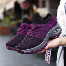 leader show Women's Slip-On Walking Shoes Comfortable Loafers Casual Non-Slip Nursing Fashion Platform Sneakers image 5