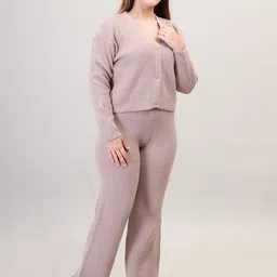Camey V-Neck Sweater With Palazzos Co-Ords image 3