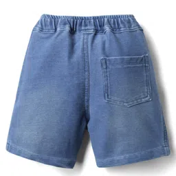 Simply Premium Denim Knee Length Washed Shorts - Light Blue image 2