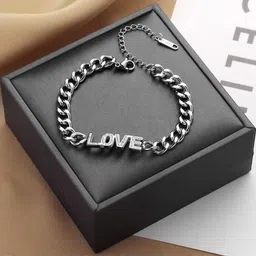 Arzonai Women Silver Plated Link Bracelet-picture-16