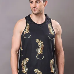 YELLOW TREE Men Printed Scoop Neck Sleeveless Gym Vests-picture-33