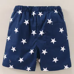 Babyhug Knee Length Cotton Boxer Check Star And Camping Print Pack Of 3 - Blue White Red image 5