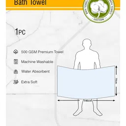 Athom Living Premium Cotton Bath Towel Pack of 1 image 5