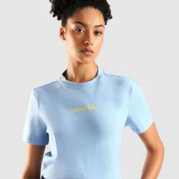 Calvin Klein Jeans Brand Logo Printed Round Neck Slim Fit Cotton T-shirt-image-57