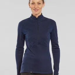 FORCLAZ By Decathlon Women Blue High Neck T-shirt-image-60