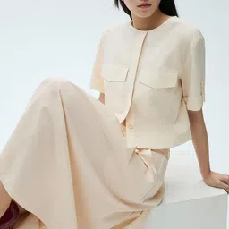 MANGO Pure Cotton Pleated Midi-skirt image 5