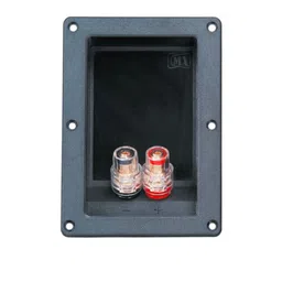 MX 2 Way Binding Post Speaker Terminal Rectangle Screw Type and Touch Proof Gold Plated 138mm x 68mm (MX-2220) image 1