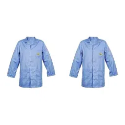 SCHOFIC Antistatic ESD Safe Lab Coat/Jacket Full Sleeves Unisex Blue Size - L (Pack of 2)-picture-28