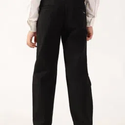 One Friday Boys Black Cotton Regular Fit Trousers image 2