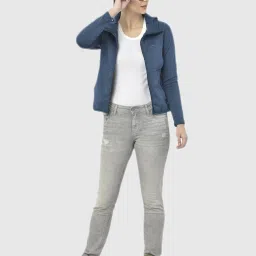 Woodland Navy Regular Fit Hoodie image 5