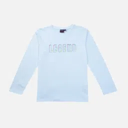 Gini & Jony Kids White Cotton Printed Full Sleeves T-Shirt image 1