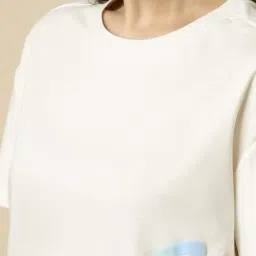 Allen Solly White Cotton Regular Fit Printed T-Shirt image 5