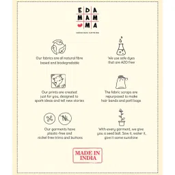 Ed-a-Mamma Kids Green Cotton Printed Jumpsuits image 4