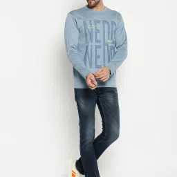 Duke Stone Grey Regular Fit Printed Sweatshirt image 5