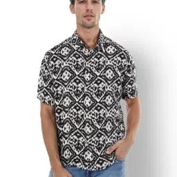 celio celio* Black Regular Fit Printed Shirt-picture-12