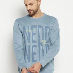 Duke Stone Grey Regular Fit Printed Sweatshirt image 1