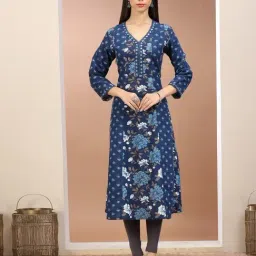 Cotton Culture Blue Cotton Printed Kurta-picture-27