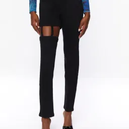 Forever 21 Black Cotton Mid Rise Jeans-image-25