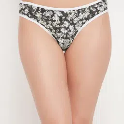 Clovia Black Floral Print Bikini Panty-picture-32