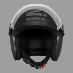 Royal Enfield Matt Black & Grey Copter Helmet - L image 5