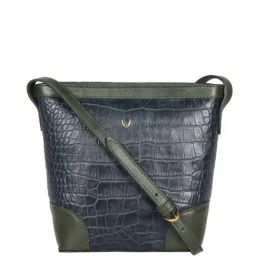 Hidesign Blue Textured Medium Sling Handbag-picture-44