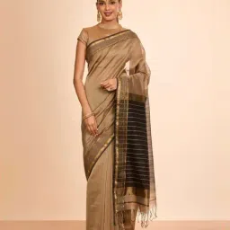 Taneira Beige Woven Design Saree-picture-14