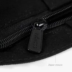 EcoRight Black Bear With Me Canvas Tote Bag with Zip image 4