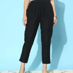 Libas Black Flared Fit Pant-image-67