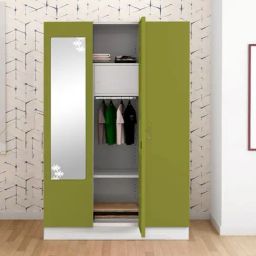 Godrej Interio Slimline 3-Door Steel Almirah, Tex Green Leaf (1-Year Warranty, 1 Locker)-picture-13
