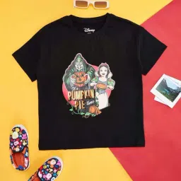Pantaloons Junior Black Cotton Printed T-Shirt-image-83