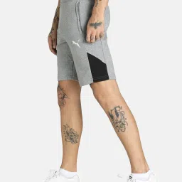 Puma Grey Cotton Printed Regular Fit Shorts image 3