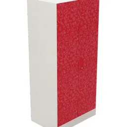 Godrej Interio Slimline Fantasia 2-Door Steel Almirah, Red (1-Year Warranty, 1 Locker) image 2