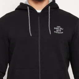 Duke Black Regular Fit Hooded Sweatshirt image 5