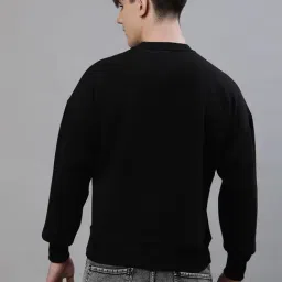 Free Authority Black Loose Fit Nasa Printed Sweatshirt image 2