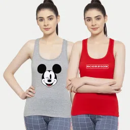 Friskers Multicolor Printed Camisole (Pack Of 2) image 1