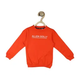 Allen Solly Junior Orange Cotton Regular Fit Full Sleeves Sweatshirt image 1