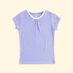 Pantaloons Junior Purple Cotton Striped T-Shirt-image-55