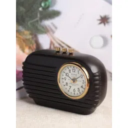 De Maison Decor Black Aluminium Abstract Radio Reverie Table Clock-picture-30