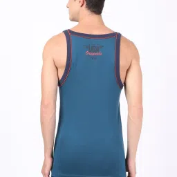 Jockey US54 Teal Gym Vest with Back Panel Graphic Print (Shoulder Strap Color May Vary) image 2