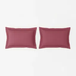 Spaces Organic Pink Cotton 180 TC Double Bedsheet with 2 Pillow Covers image 5